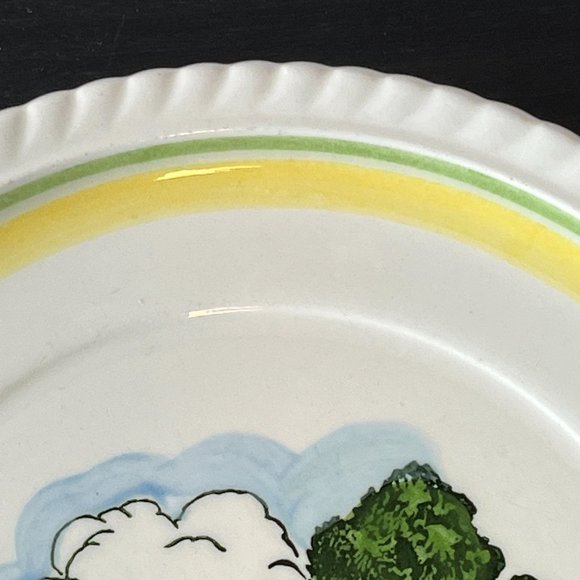 Vintage "French Provincial" Decorative Dinner Plate // Herman C. Kupper New York - Picture 3 of 5